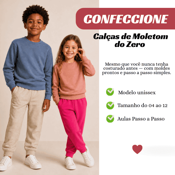 Calça Moletom Infantil com Bolso