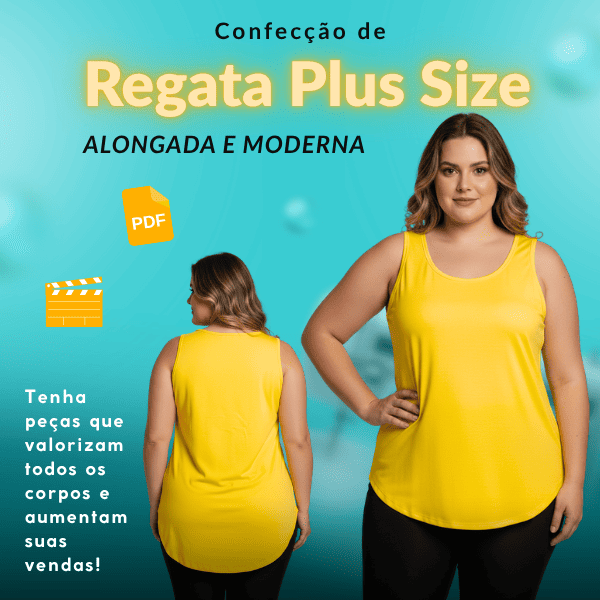 Confeccione Regata Plus Size Alongada e Moderna