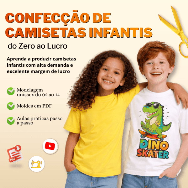 Confecção de Camisetas Infantis - do Zero ao Lucro