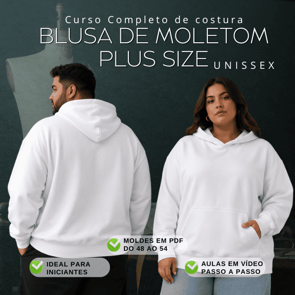 Blusa de Moletom Plus Size: Modelagem e Costura