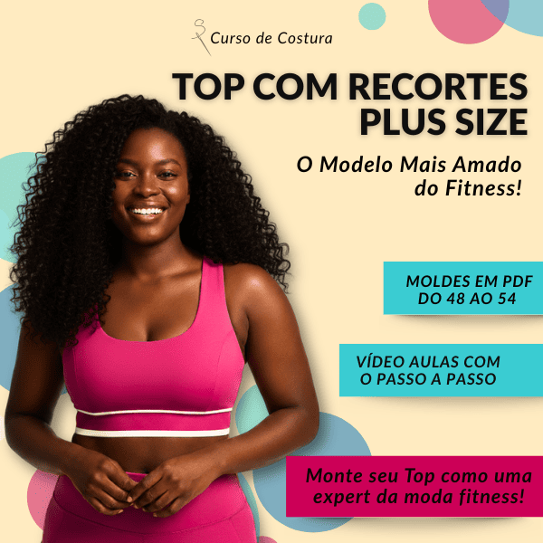 Top com Recortes Plus Size - O Modelo Mais Amado do Fitness!